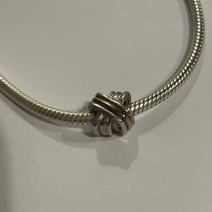 Chamilia Charm Stamped 925 Sterling and gold Silver fits Pandora Type Bracelets